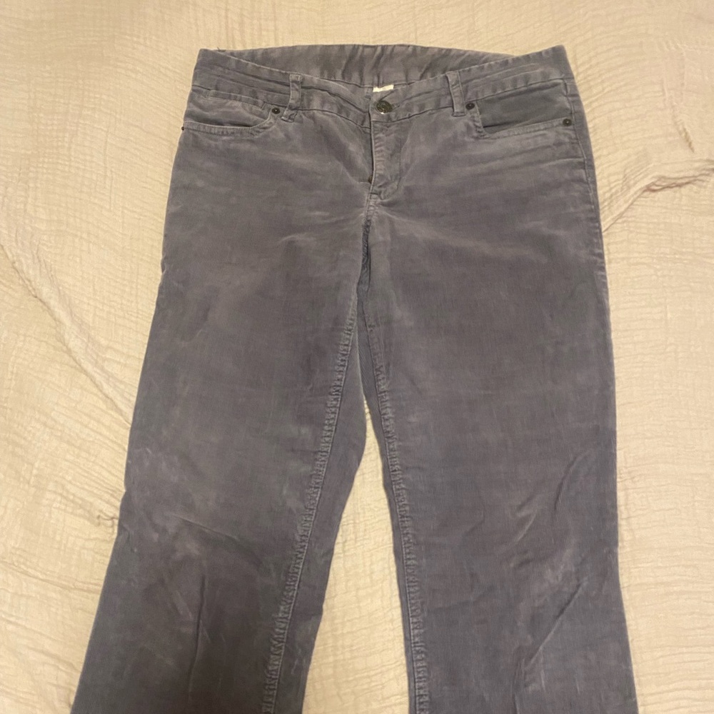 JCREW boot cut grey corduroy jeans. These are 31 talls.